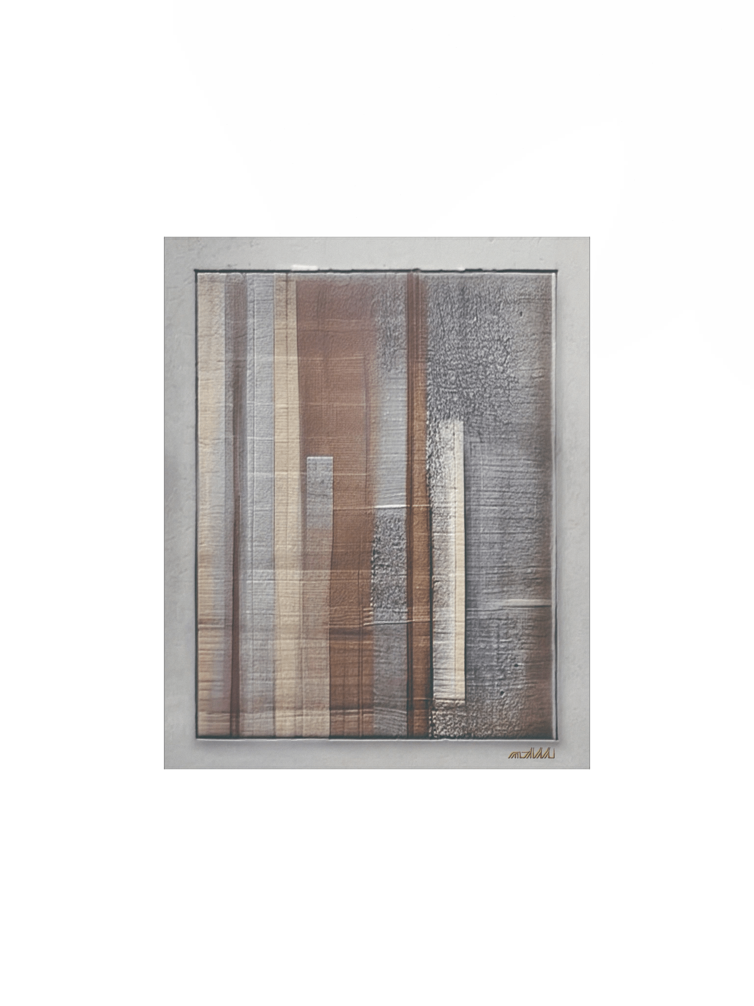 Grenzwerte: Abstract Art Print in Warm Taupe & Gray product image (1)