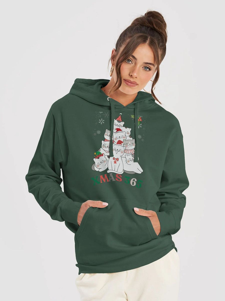 Xmas 365 Feline Festive Christmas Tree Hoodie product image (38)