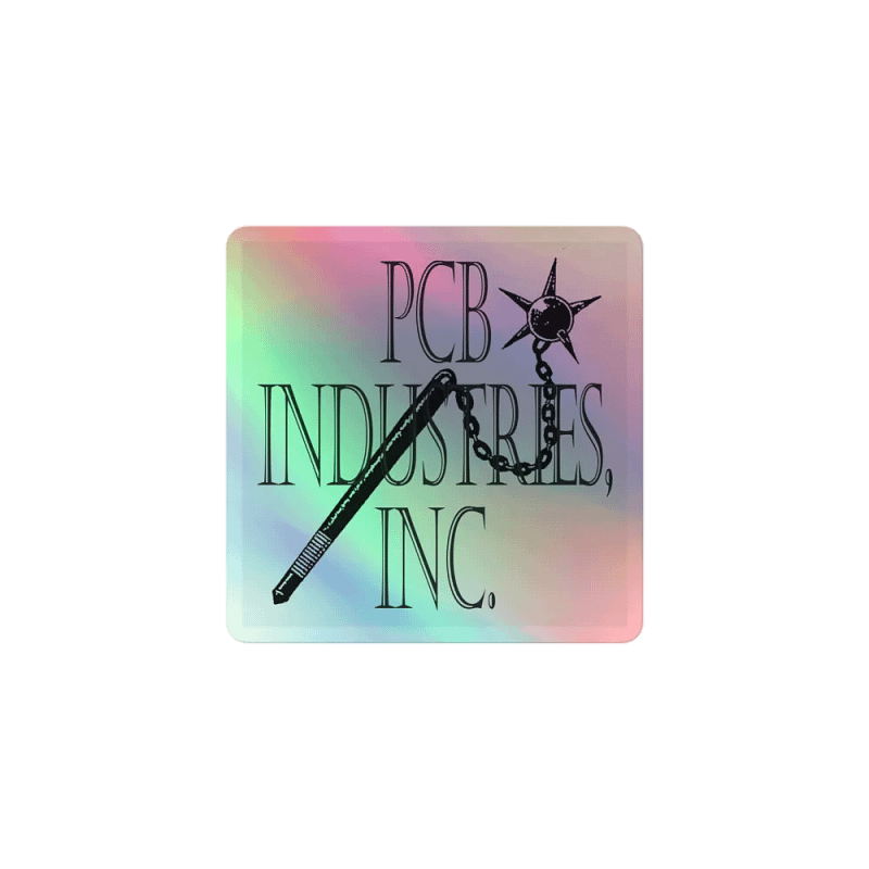 pcb industries holographic sticker (light)
