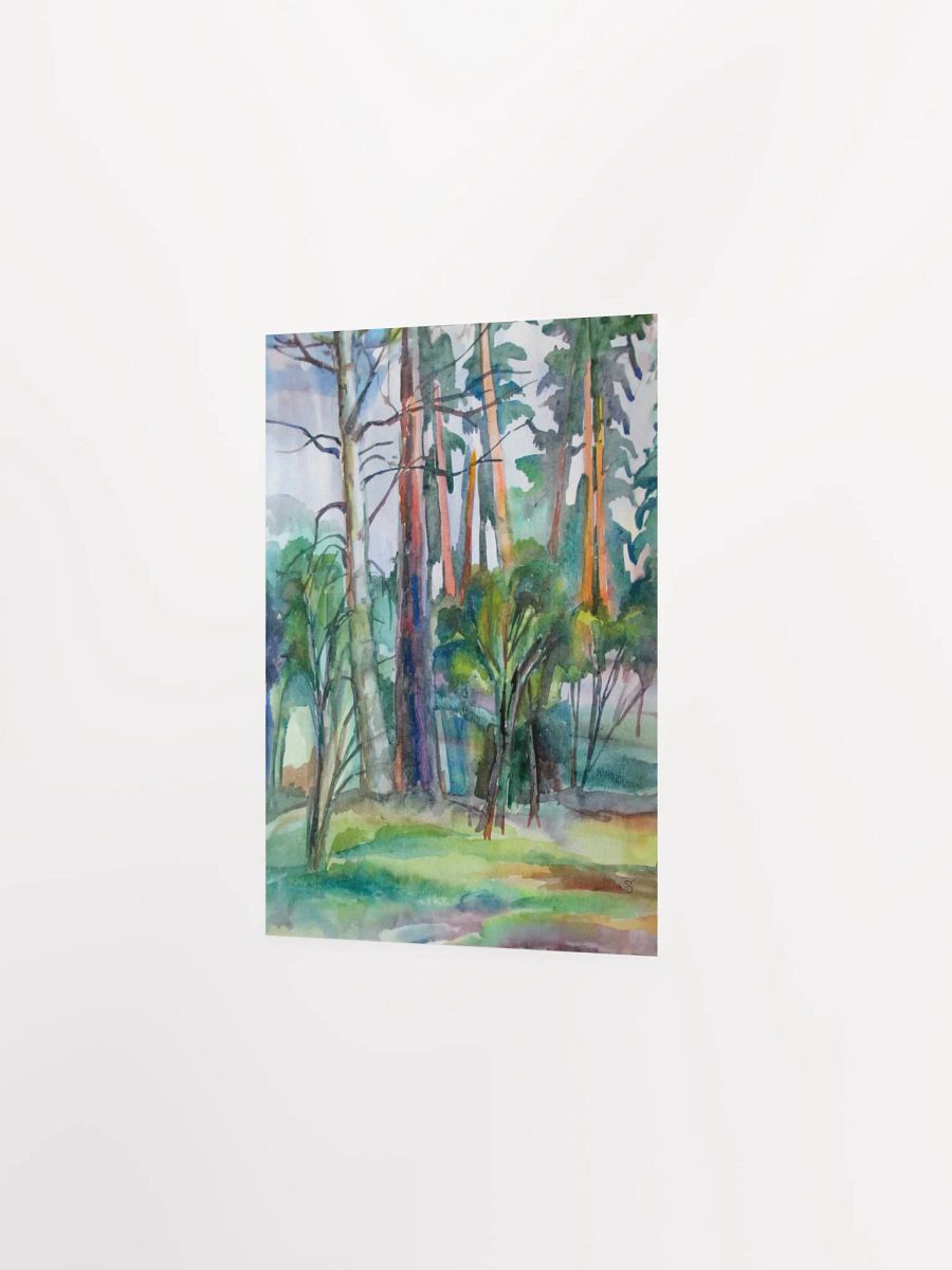 Enchanted Forest Watercolor Poster - Pine Forest product image (3)