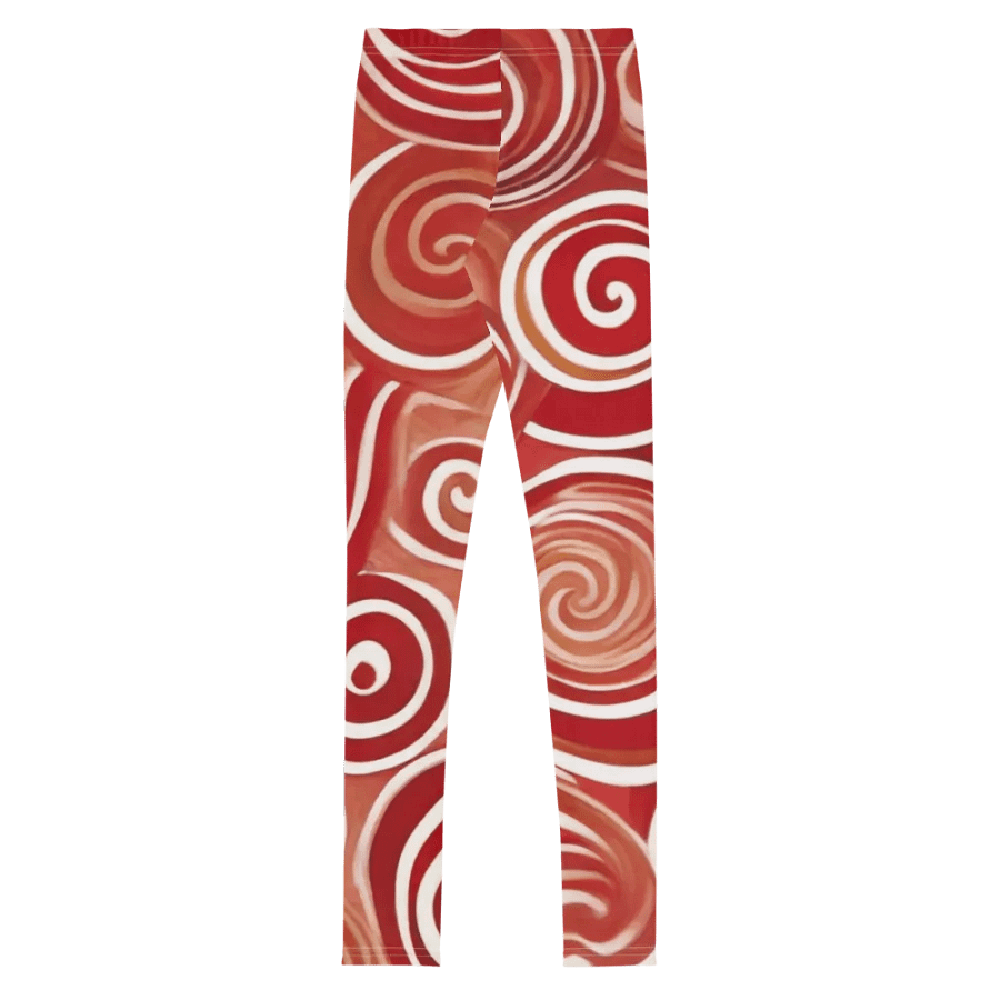 Funky Cherry Swirls Liquid Tie-Dye Youth Leggings product image (8)