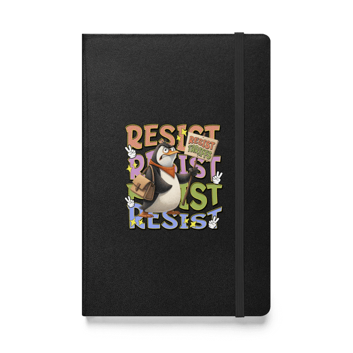 Resist Tariffs Penguin Hardcover Notebook product image (1)