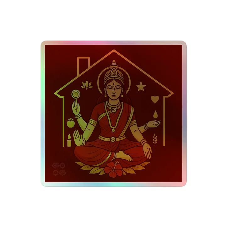 Goddess Ritual, Happy Home with Ashta Lakshmi Holographic Sticker product image (2)