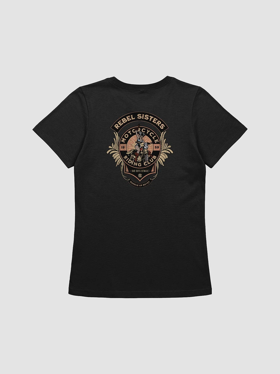 Rebel Sisters- Motorcycle Riding Club front/back Women's tee product image (4)