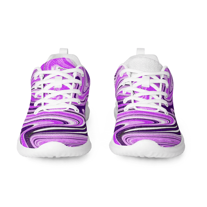 Women's Athletic Shoes - Purple Digital Fluid Art product image (2)