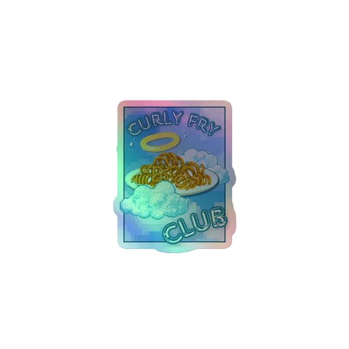 CURLY FRY CLUB holographic kiss-cut sticker product image (1)