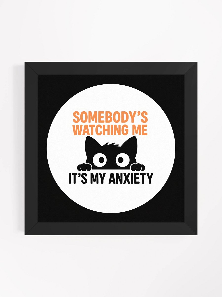 Whiskered Anxiety Framed Poster product image (1)