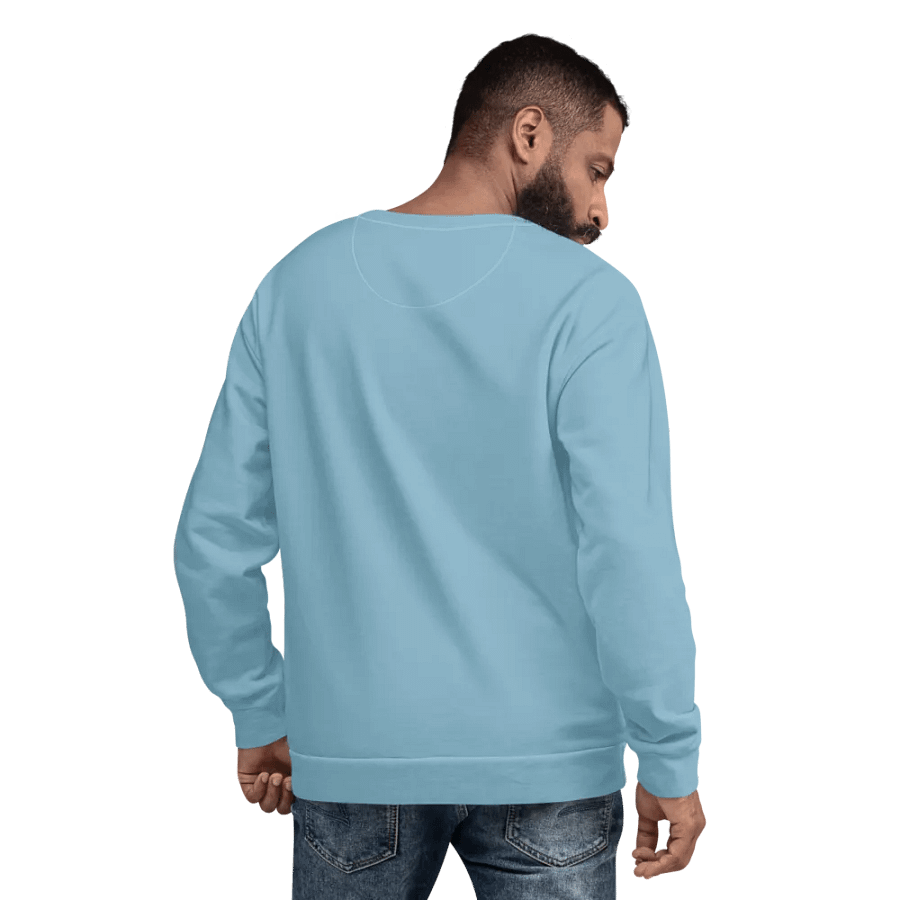 Plain Light Blue Soft Summer Unisex Recycled Polyester Heavyweight Premium Sweatshirt by Treasure Pie product image (9)