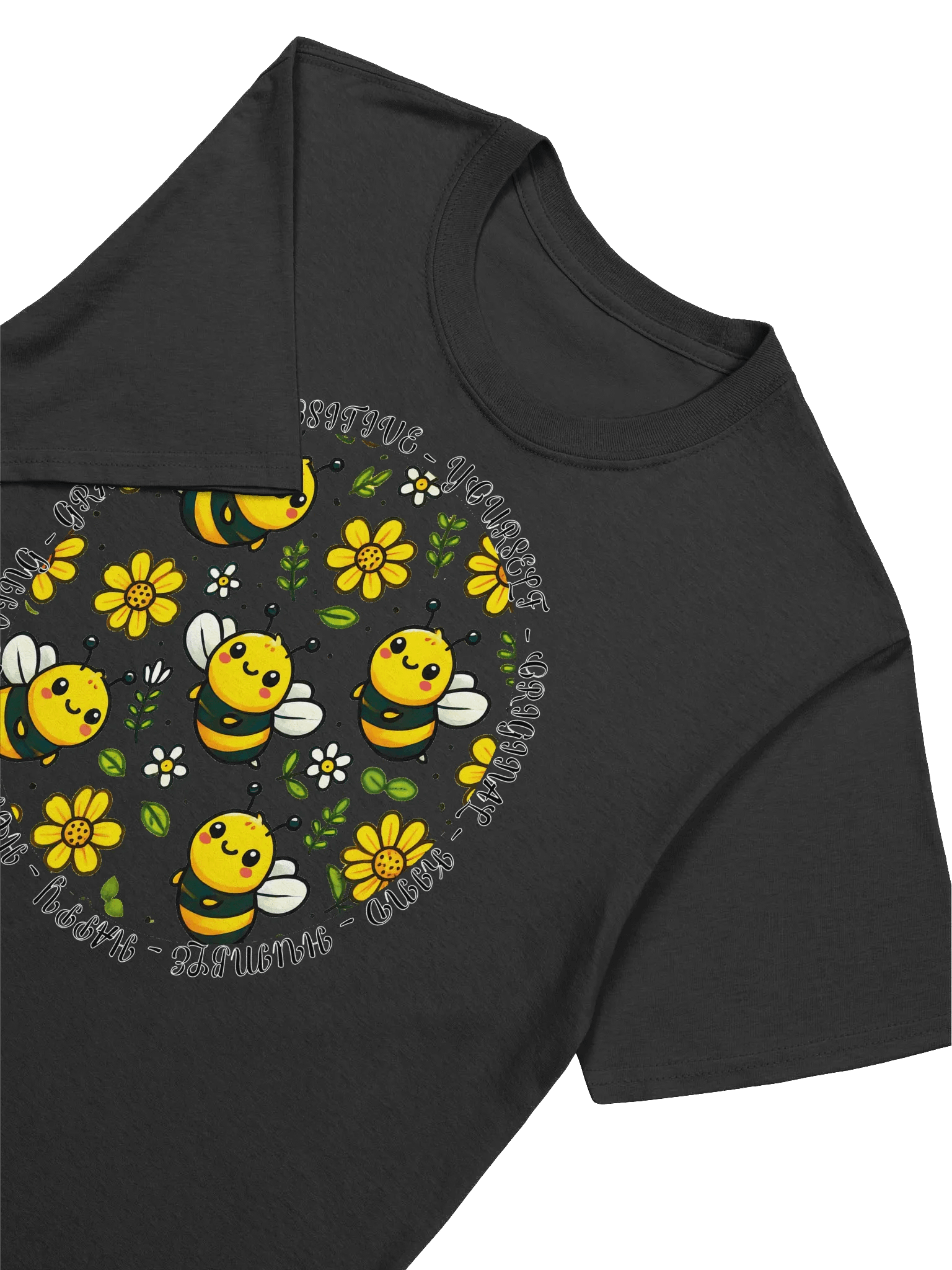 Positive Bumblebees-Uplifting Bee and Flower Design T-Shirt product image (20)
