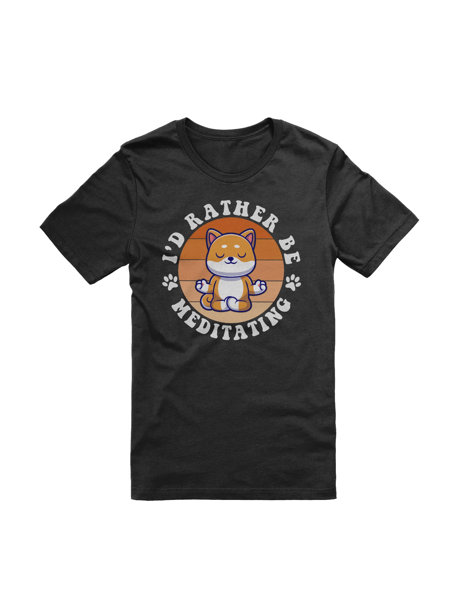 I'd Rather Be Meditating - Funny Pug Inspired T-Shirt product image (1)