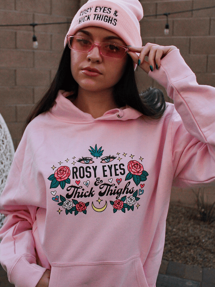 Rosy Eyes & Thick Thighs Hoodie product image (1)