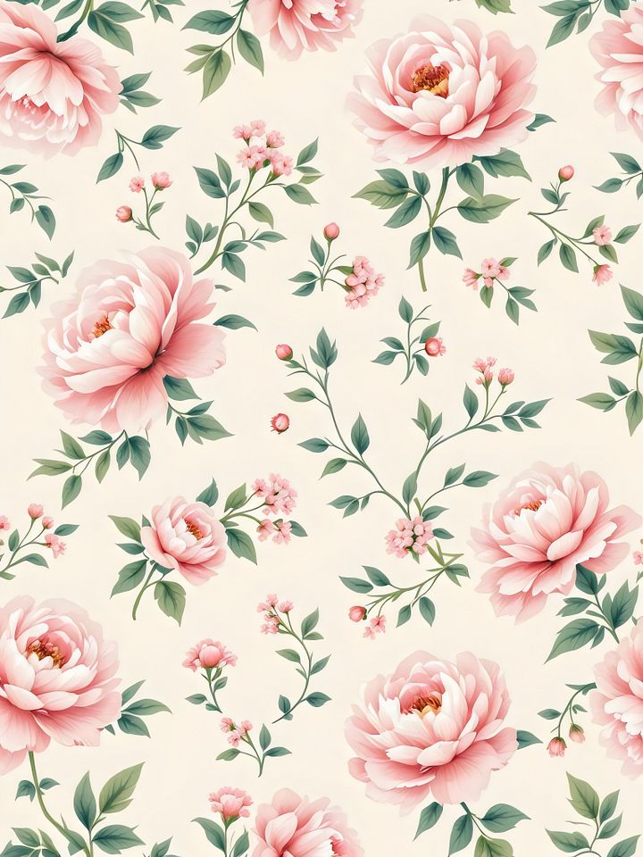 15 Pink Flowers Pattern wallpaper Clipart - Digital Collection for Creative Projects and Decor product image (1)