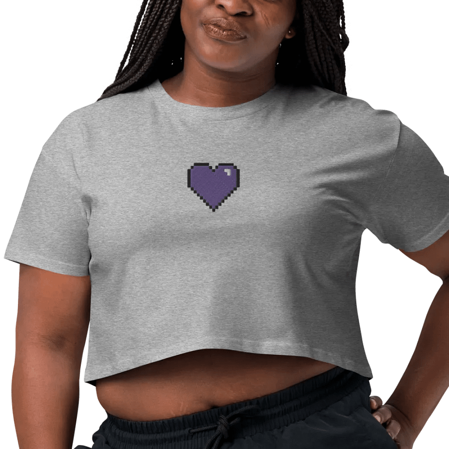 HollyRex Pixel Heart Women's Crop Top product image (12)