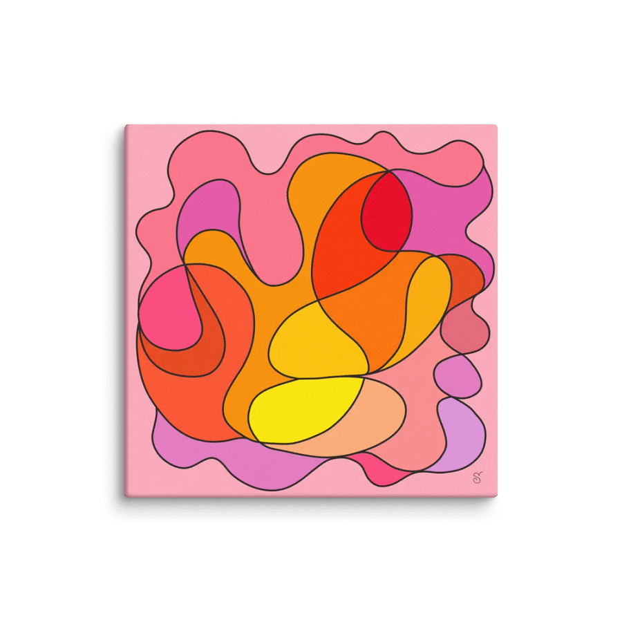 Vibrant Canvas Art: Abstract Color Explosion - Abstract Square No. 5 product image (1)