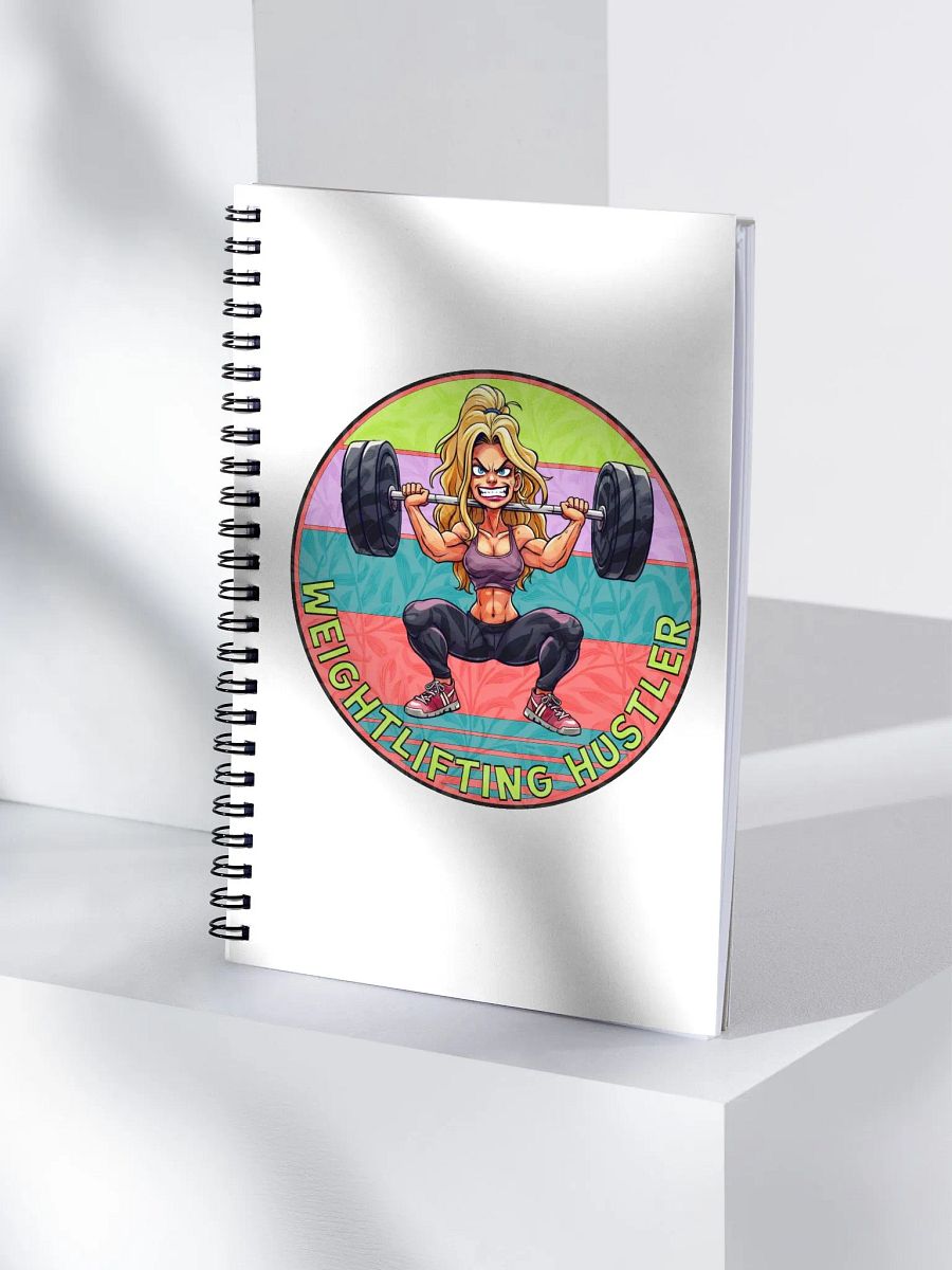 Weightlifting Hustler Female Deadlift Spiral Notebook product image (3)