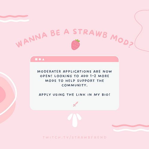 ✨Excited to announce that mod applications are now open! You can apply using the link in my bio. If you have any questions, f...
