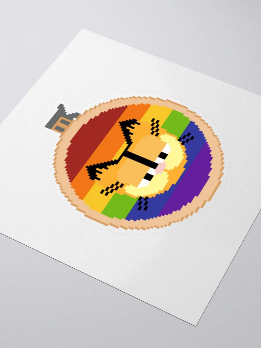 Garfield cross stitch sticker (rainbow) product image (3)