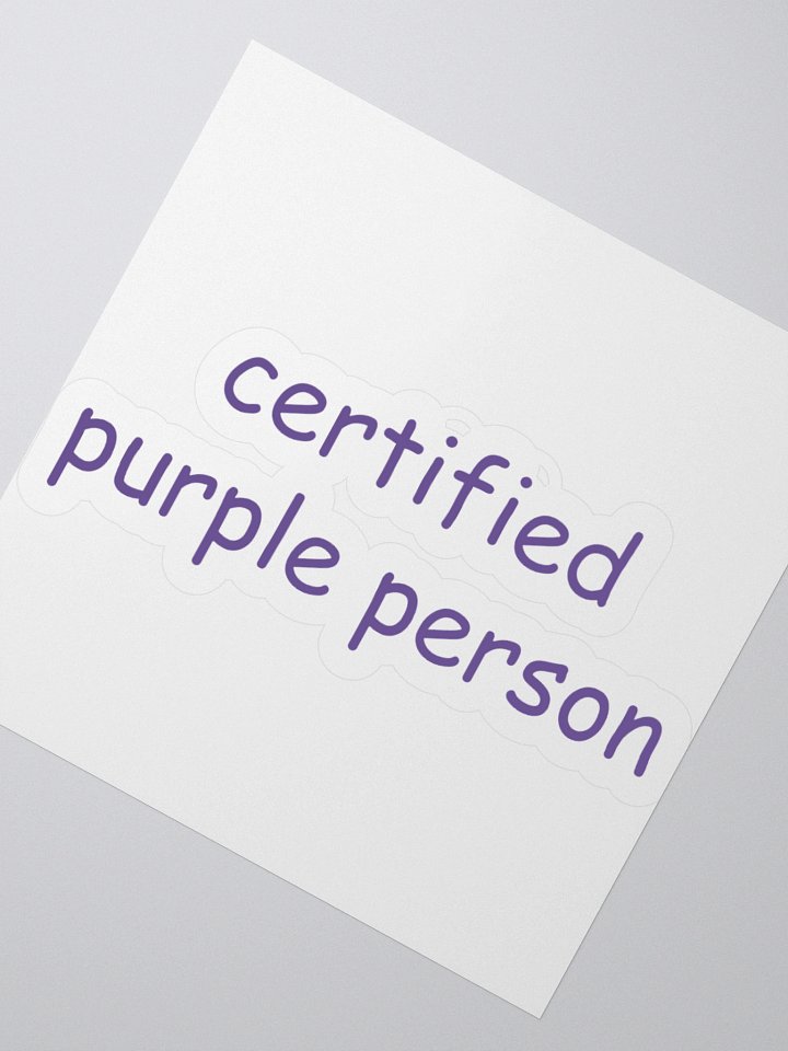 Certified Purple Person Sticker product image (3)