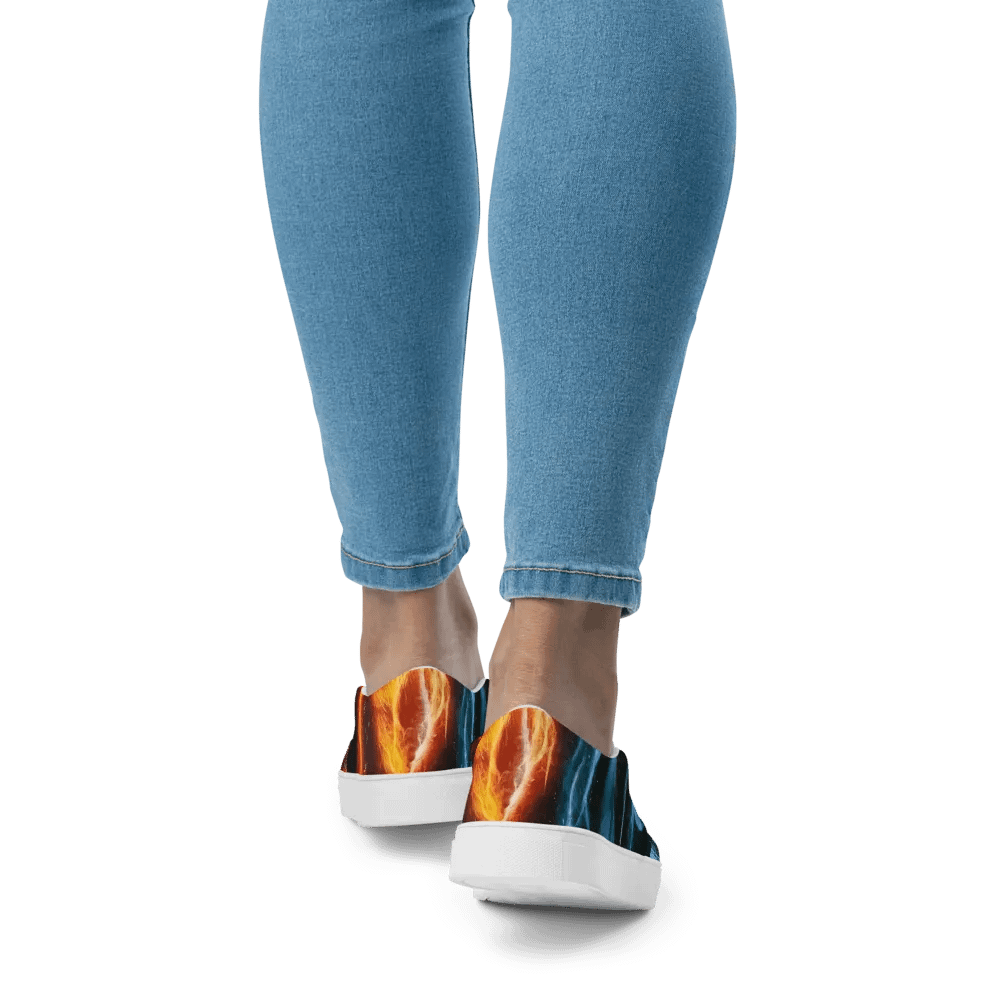 Ethereal Panther Fire and Ice Women's Slip-On Canvas Shoes product image (7)