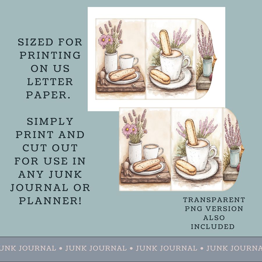 Coffee & Biscuits - Printable Folio Kit V5 product image (3)