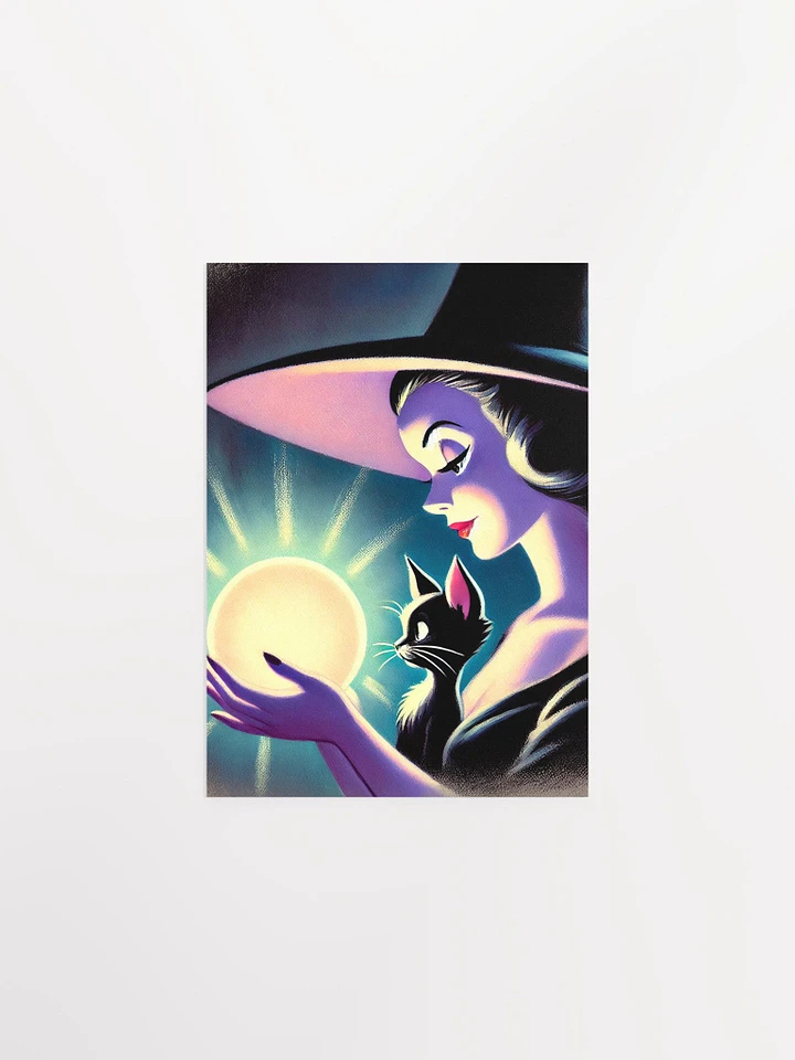 Crystal Ball Witch and Cat Enchantment Premium Poster product image (3)