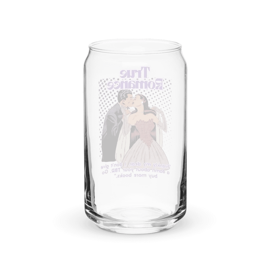 True Romance 16 oz Glass Cup with Lid & Straw product image (5)