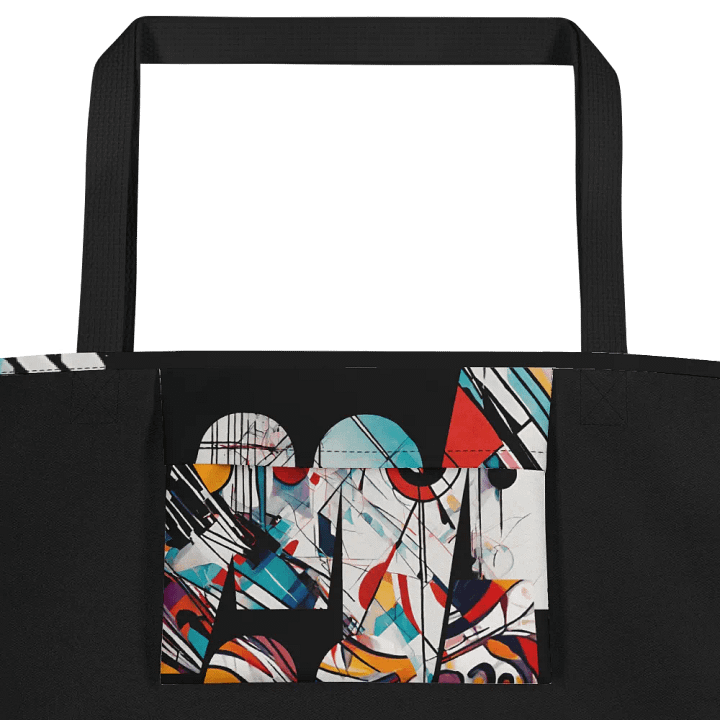 Big printed tote bag with Kadinsky inspired  design product image (2)