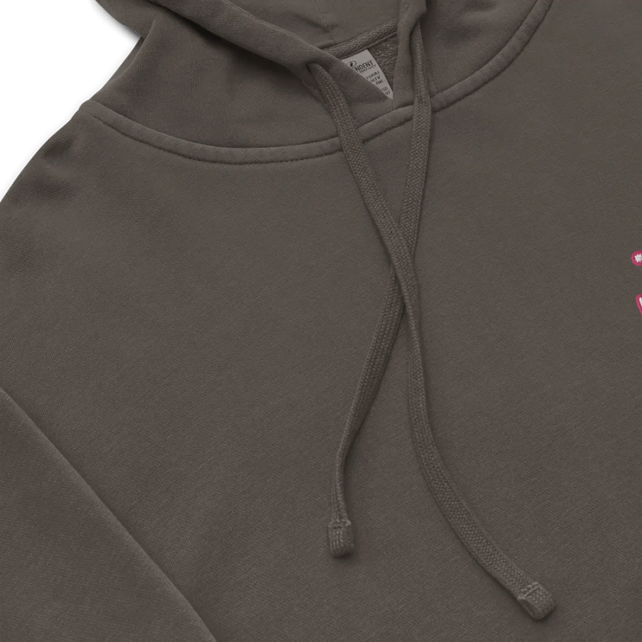 *not* mentally linear (L.C. pink bubble design 2) embroidered pigment hoodie product image (8)