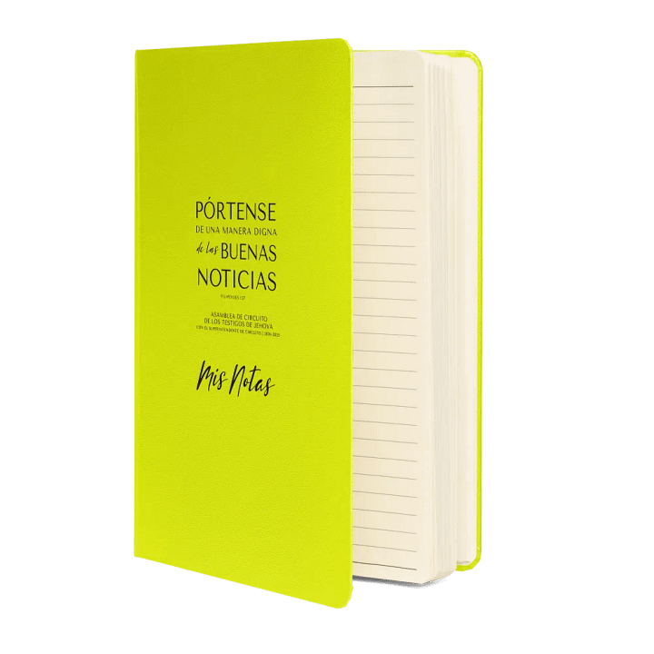 'Pórtense de una manera digna de las buenas noticias' Hardcover Notebook product image (2)