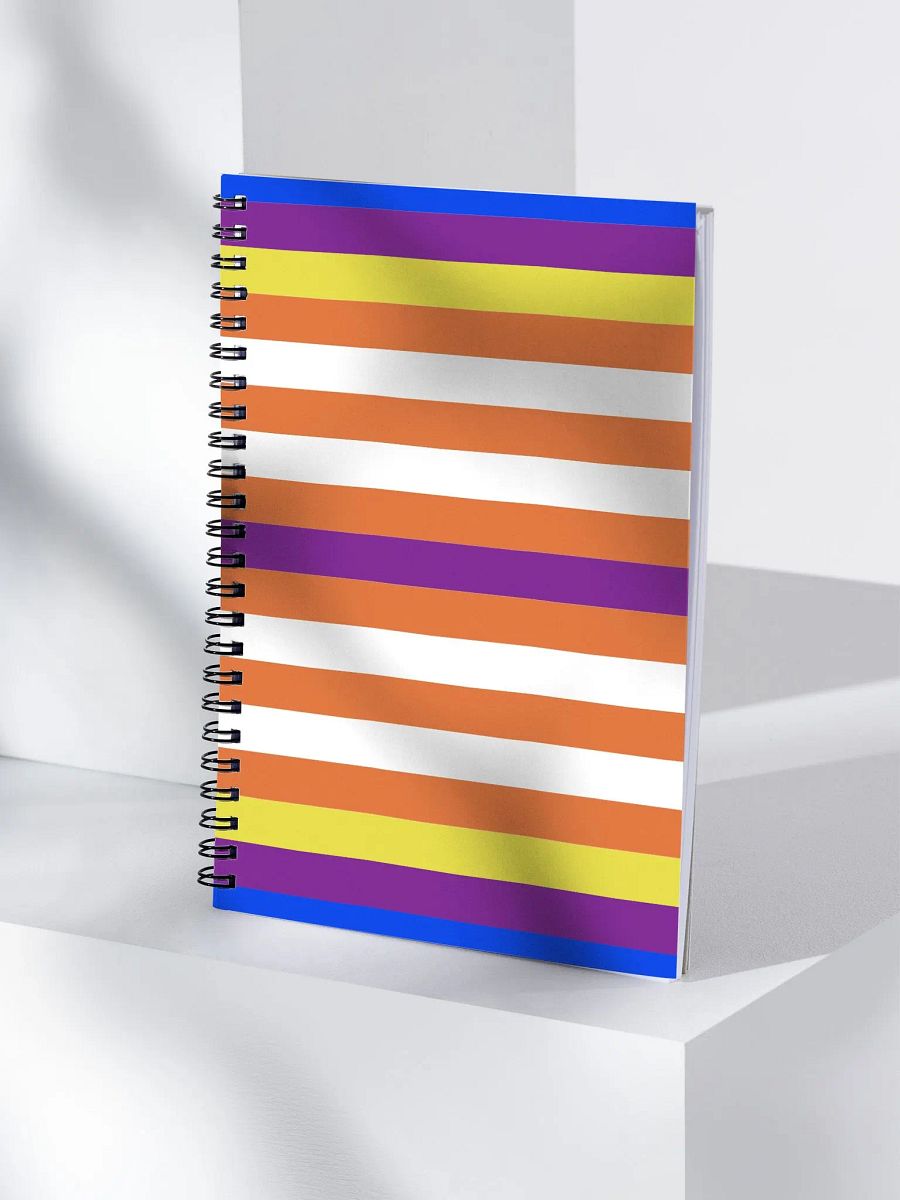 Beach Colored Line Pattern Design Spiral Notebook product image (4)