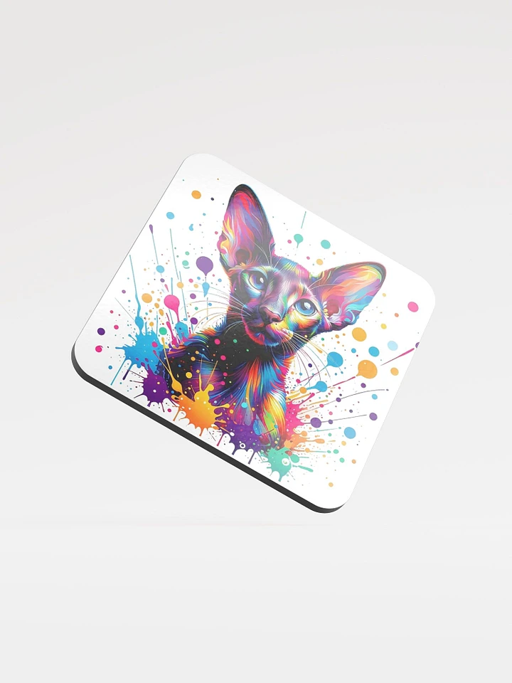 Glossed Cork Coaster: Oriental Shorthair product image (1)