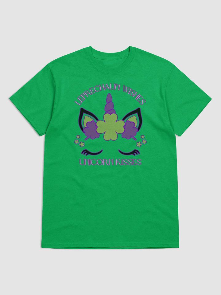 Leprechaun Wishes & Unicorn Kisses Heavyweight Tee. product image (2)