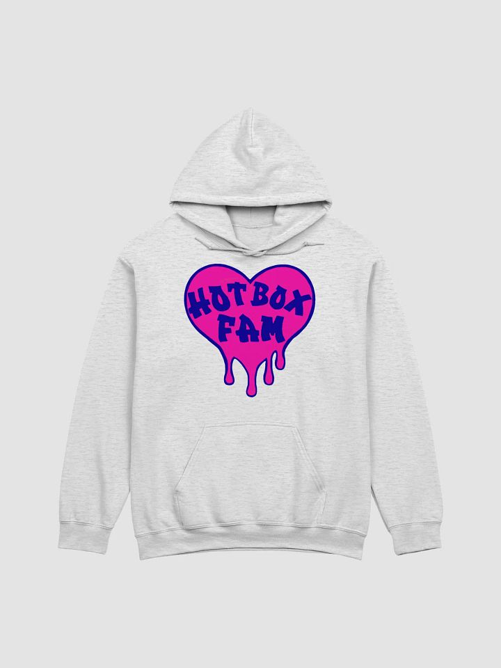 UNISEX HOT BOX FAM SOLID PINK & BLUE LOGO HOODIE product image (3)