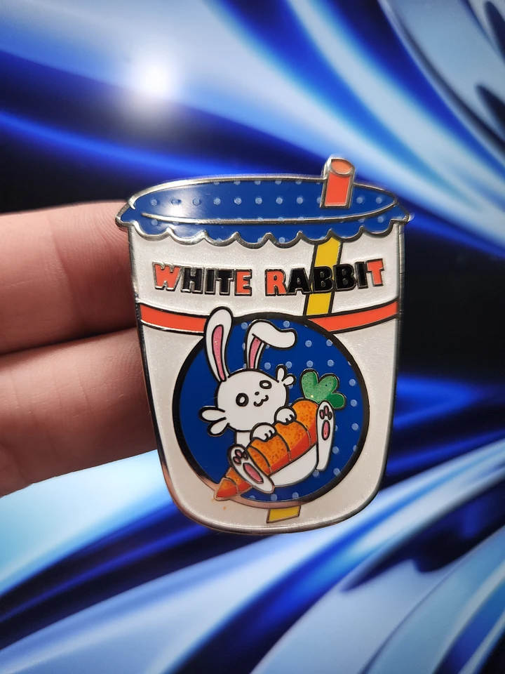 Enamel Pin - Zodiac Drinks - White Rabbit Candy Milk Tea product image (1)