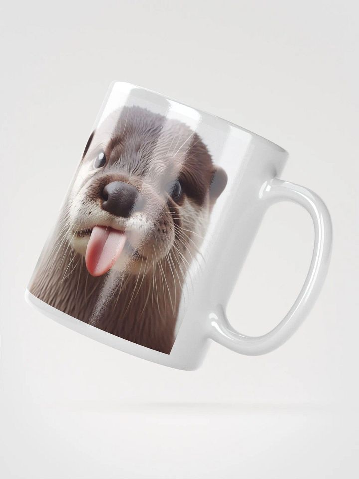 Rude Otter #Humorous Glossy Mug - White product image (2)