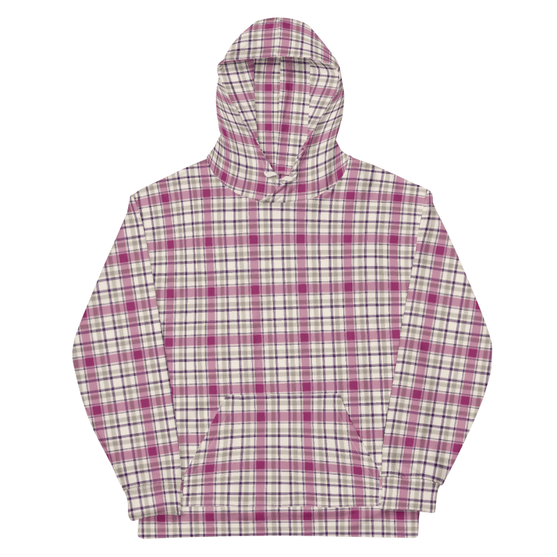 Magenta and Gray Plaid Hoodie product image (6)