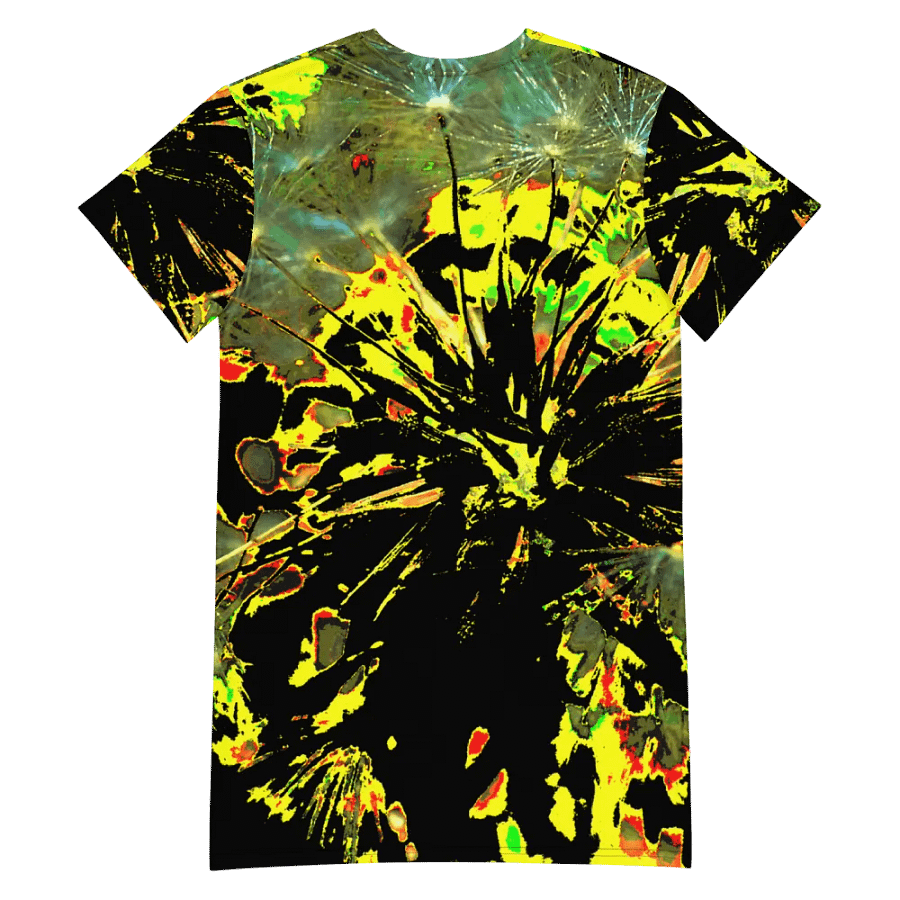 Bright Abstract Dandelion Clock Ladies T Shirt Dress product image (6)