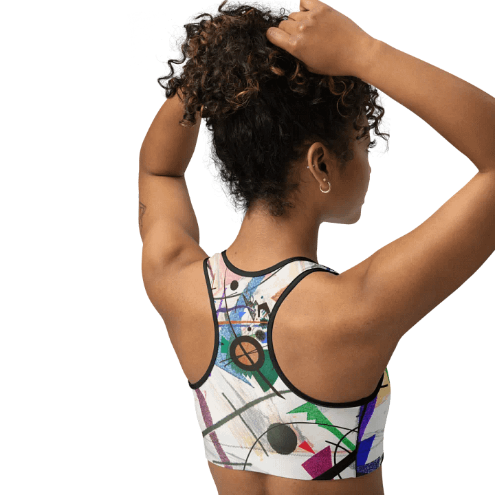Abstract Lithographic Pattern Design Sports Bra - V2 product image (2)