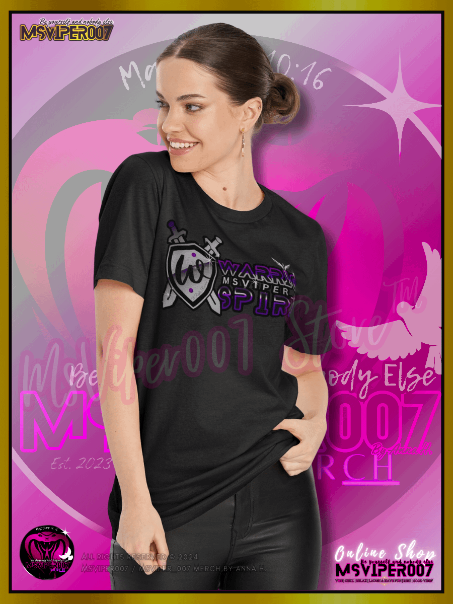 T-Shirt - MsViper007's "Warrior Spirit [violet]" Gaming Comfort T-shirt By Anna H. product image (5)
