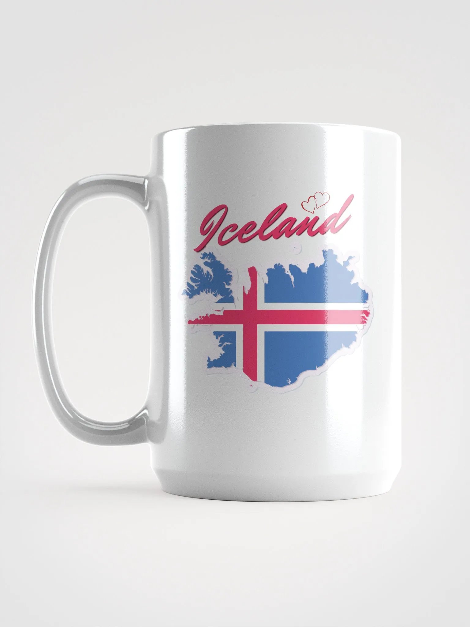 Icelandic Flag Map White Glossy Mug product image (1)