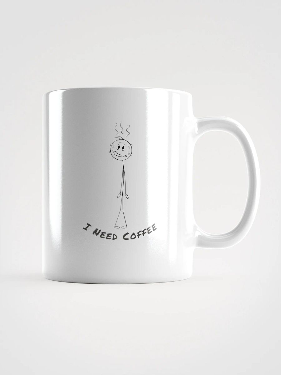 "I Need Coffee" Café Chic White Glossy Mug product image (2)