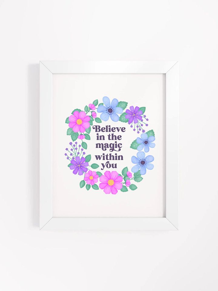 Believe in the magic within you - Motivational Wall Art White product image (1)