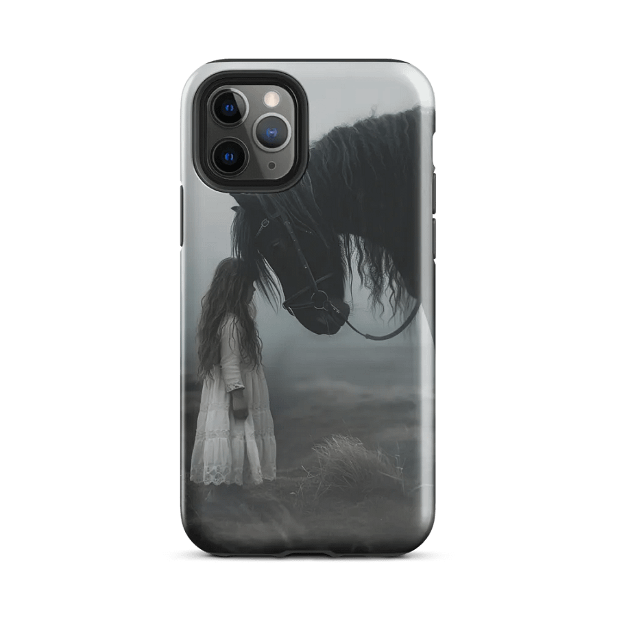 Dreamy black Horse with a girl iPhone® Tough Case product image (49)