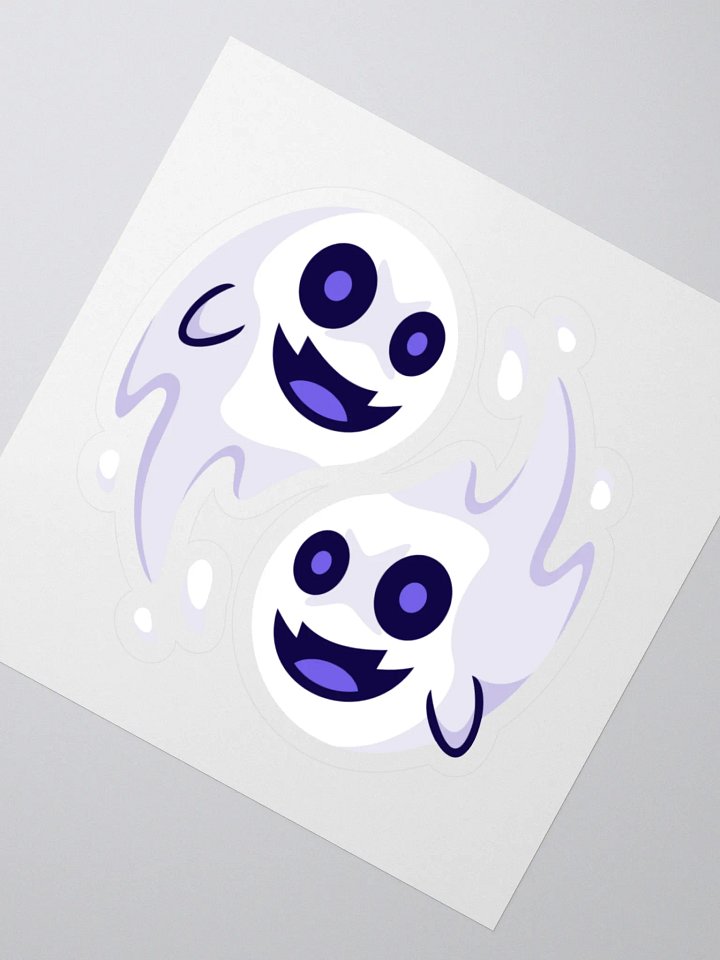 Whimsical Ghost Circle Kiss Cut Stickers product image (2)