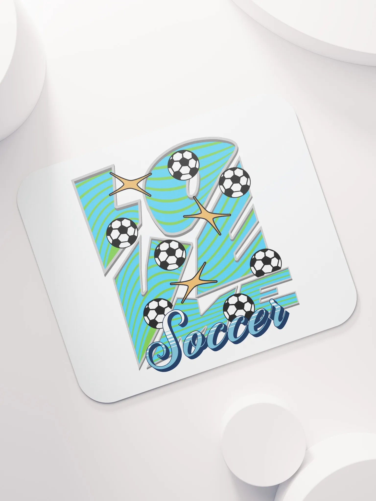 Love Me Soccer Stripes Mouse Pad product image (5)