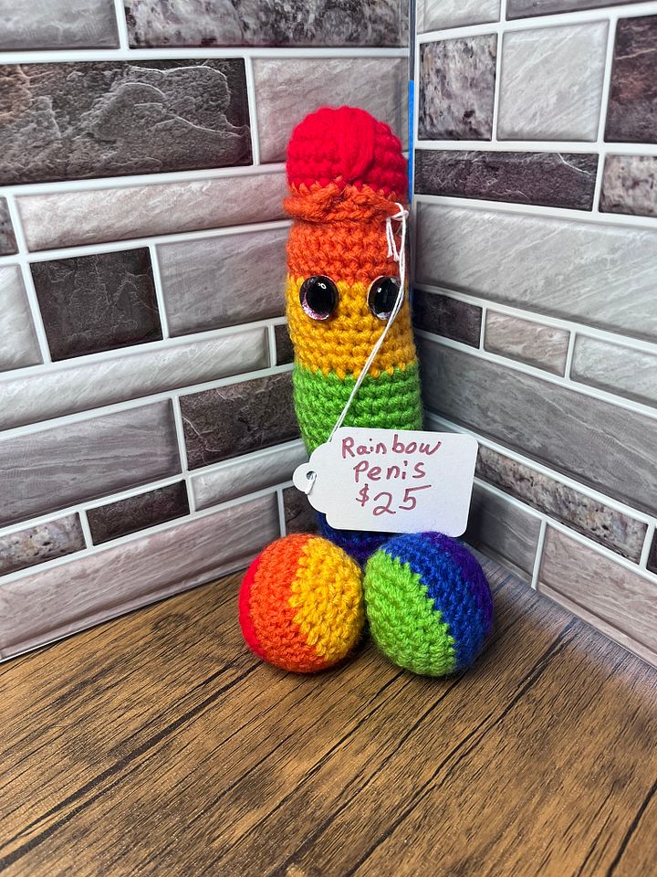 Rainbow Plushie Penis product image (1)
