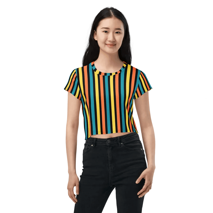 Colorful Stripe Crop Top product image (2)