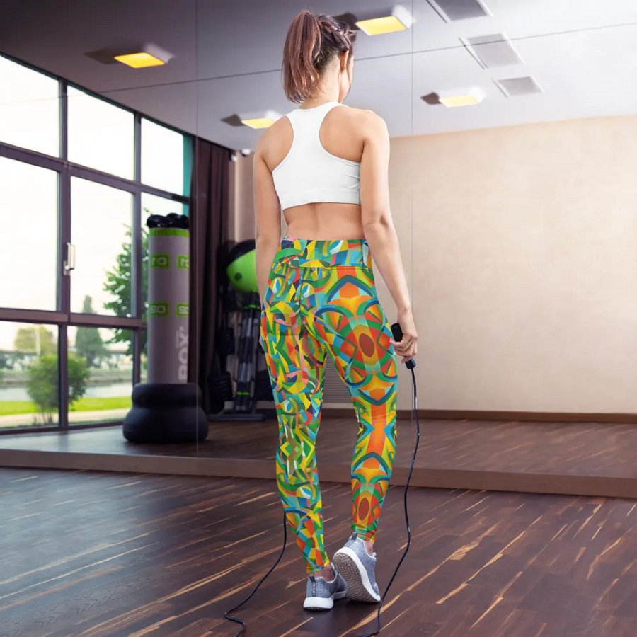 Floral Cubist Limited Édition Yoga Leggings product image (7)