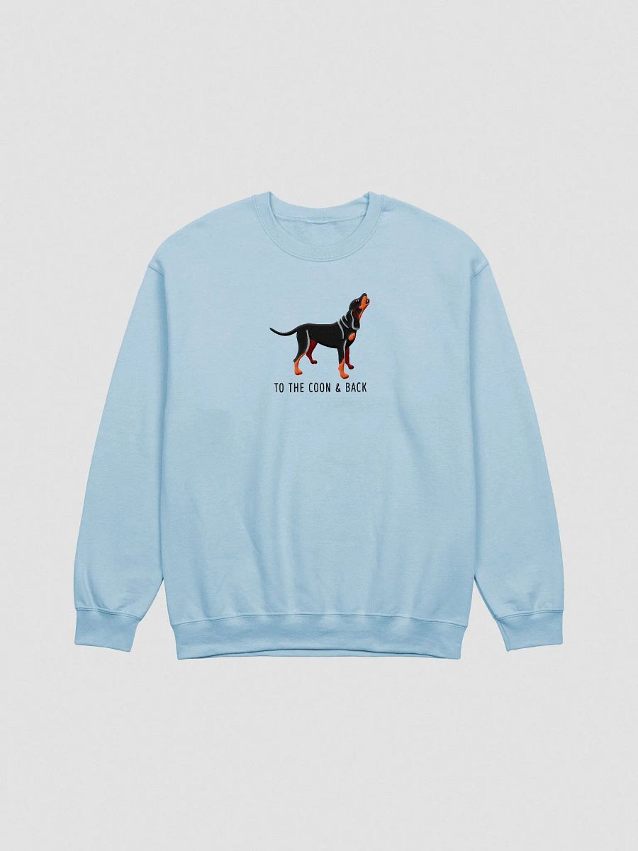 To the Coon & Back Sweatshirt (Embroidered) of a Black and Tan Coonhound product image (4)