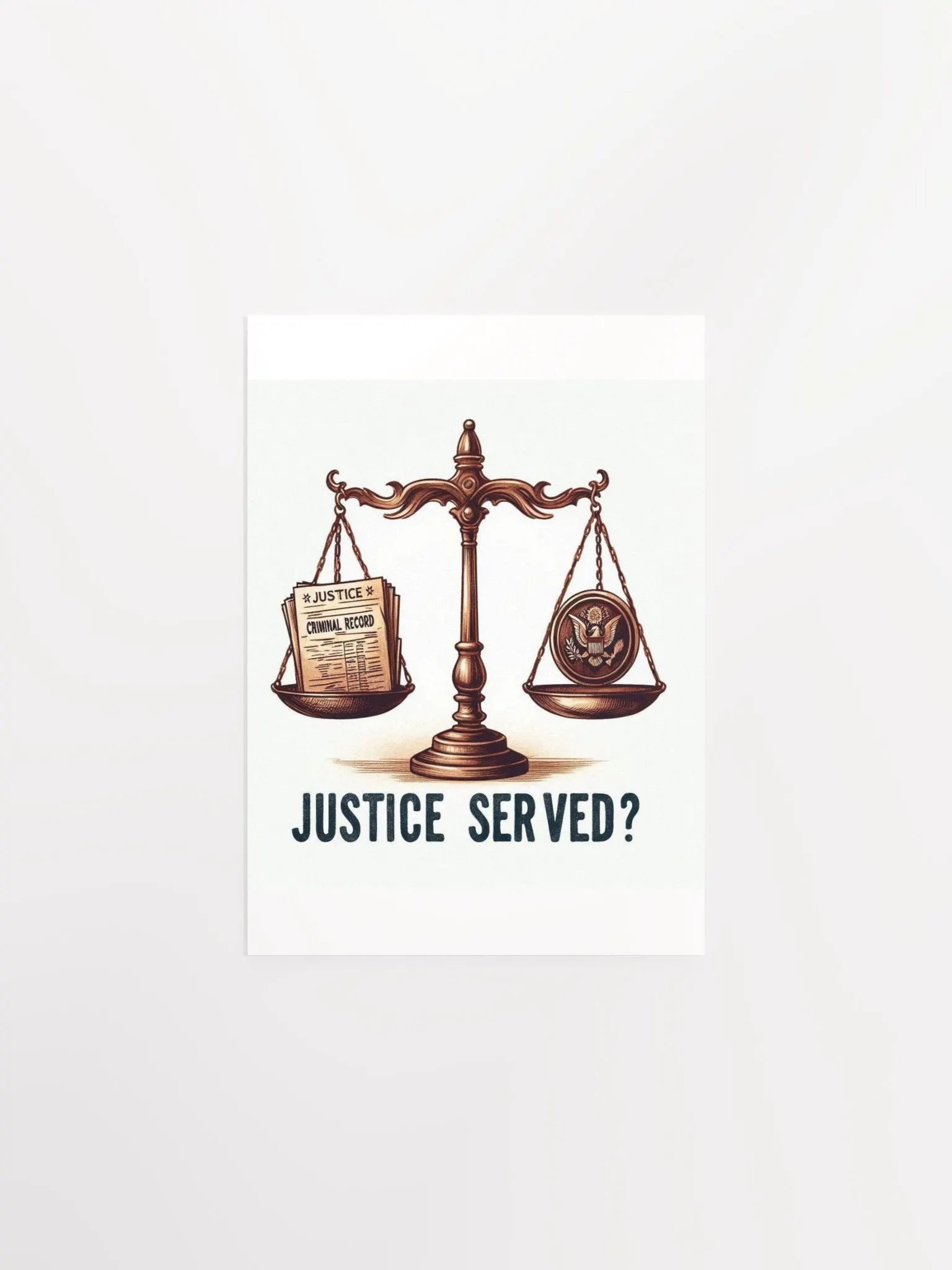 Justice Served? Balance Scale Matte Poster product image (1)
